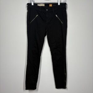 Anthropologie Pilcro and the Letterpress Womens Serif Jeans Size 27 Black Moto